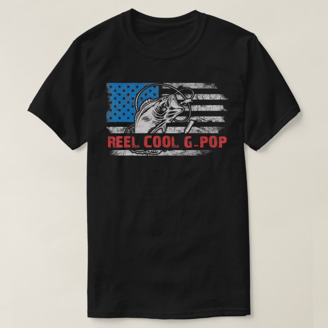 Camiseta Presente de Pesca de Bandeira da GPop American da  (Frente do Design)