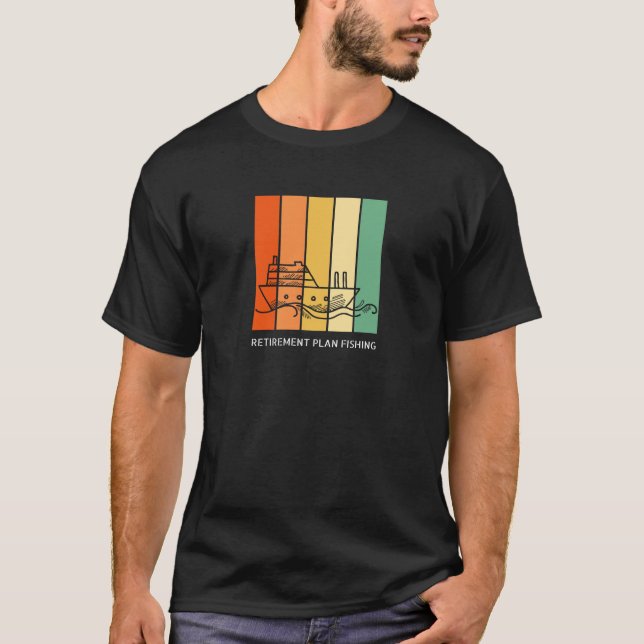 Camiseta Presente de pesca do plano de reforma (Frente)