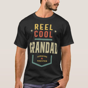 Camiseta Presente de pesca para o avô masculino Reels Legal