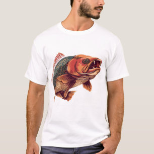 Camiseta Presente de Pescador de Carpa Monstro