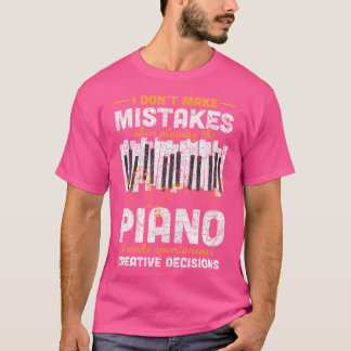 Camiseta Presente de Pianista Engraçado Músico Teclas de Pi