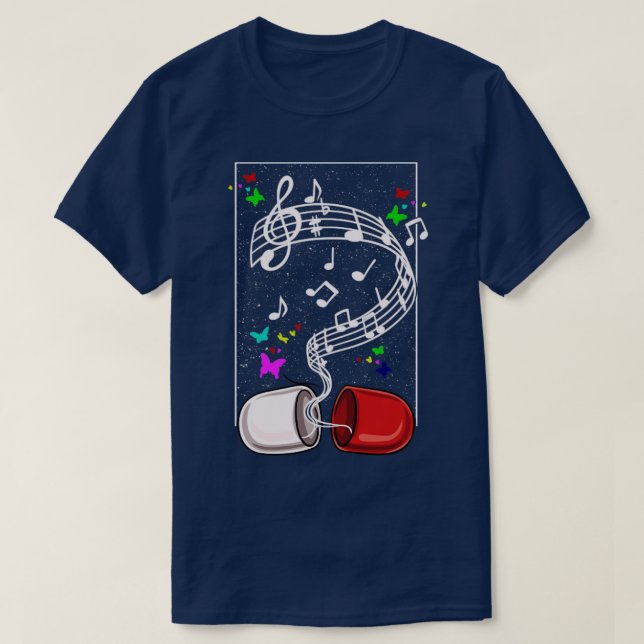 Camiseta Presente de Pílula Gráfica Musical (Frente do Design)