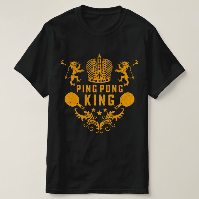 Camiseta Presente De Pino De Pino De Diversão Da mesa Tênis (Frente do Design)