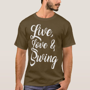 Camiseta presente de piscina de natação do amor ao vivo