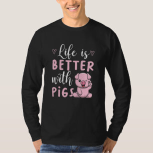 Camiseta Presente de Porcos Porcos Veganos Bem-Estar Animal