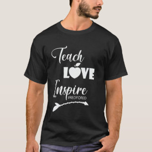 Camiseta Presente de professor vintage ensina amor inspira