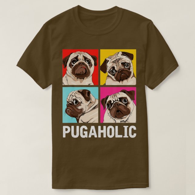 Camiseta Presente de Pugholic Pug Lovers (Frente do Design)