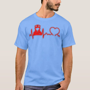 Camiseta Presente de pulsação de enfermeira
