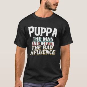 Camiseta Presente de Puppa para o Homem Mito Influência Vov