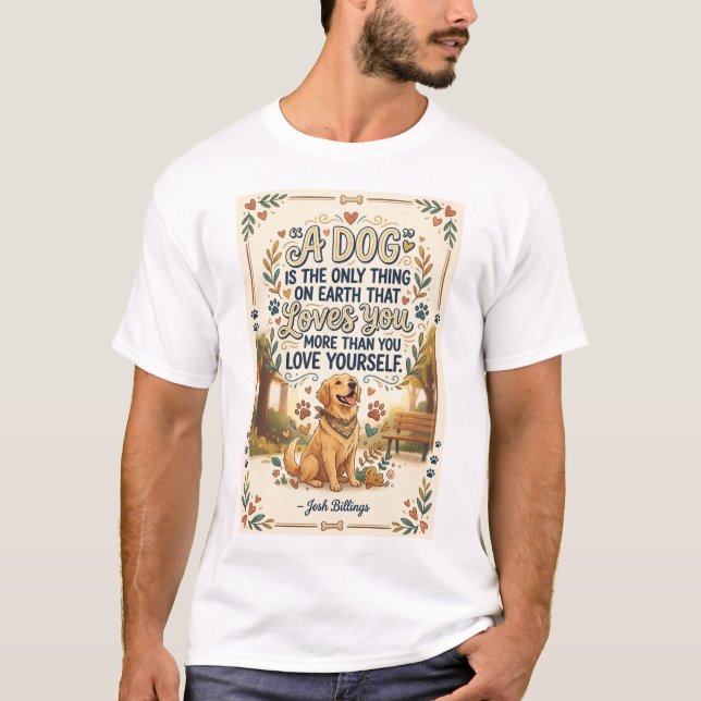 Camiseta presente de raça de cachorro (Frente)
