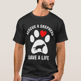 Camiseta Presente de resgate de cães german shepherd para m