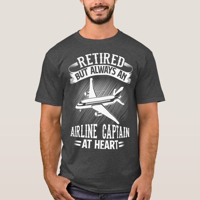 Camiseta Presente de Retirada do Piloto da Companhia Aérea  (Frente)