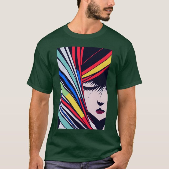 Camiseta Presente de retrato de anime (Frente)