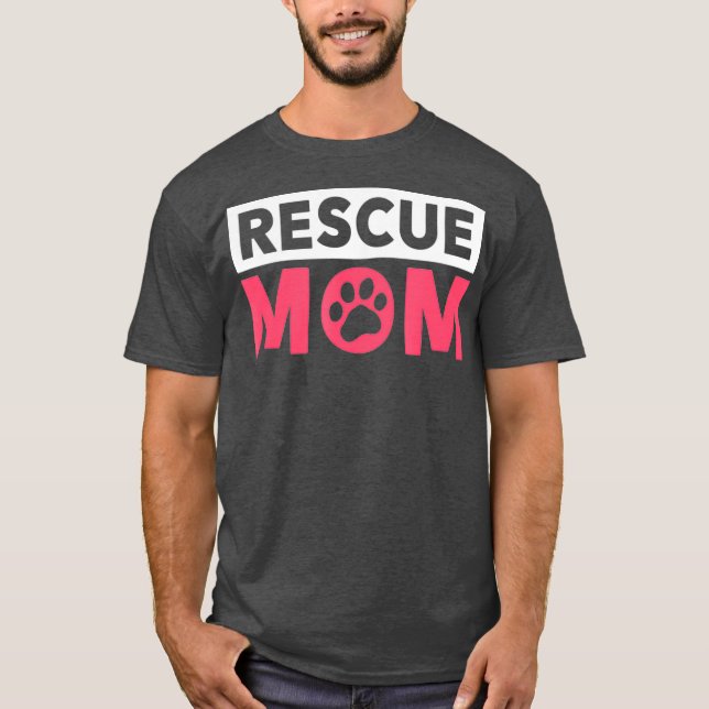 Camiseta Presente De Salvamento De Cães Para Mulheres - Mãe (Frente)