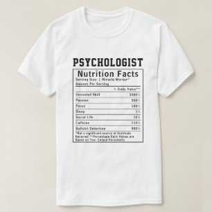 Camiseta Presente de Saúde com Fatos Nutricionais de Psicól