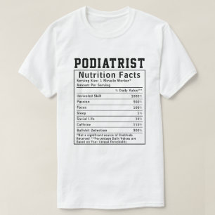 Camiseta Presente de Saúde Fatos Nutricionais Podólogo Engr
