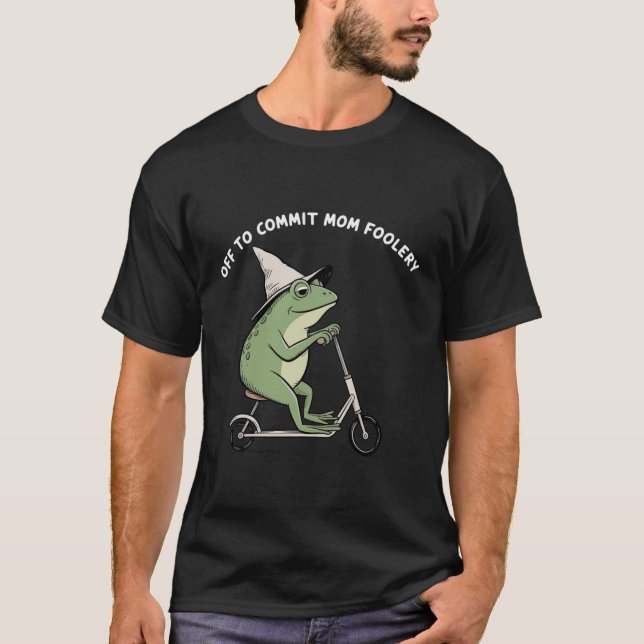 Camiseta Presente de Scooter para Mamãe Rã para Fazer Trave (Frente)