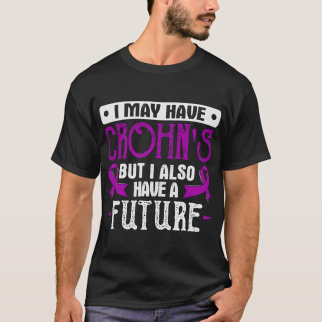 Camiseta Presente de Sensibilização para a Doença de Crohn  (Frente)