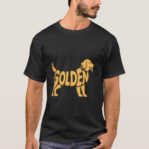 Camiseta Presente de Silhueta de Golden Retriever para Cão