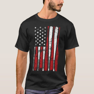 Camiseta Presente de Sinalizador Americano de Bat Bat Baseb