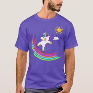 Camiseta Presente de Skateboard Dabbing Unicorn Skater