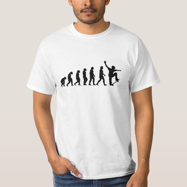 Camiseta Presente de skateboarder evolutivo (Frente)