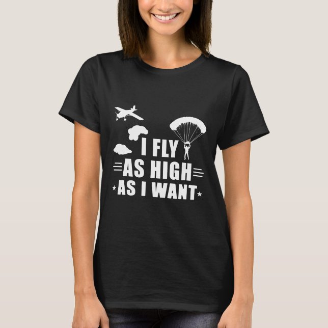 Camiseta Presente De Skydiva Para Alojadores De Skydive Eu  (Frente)