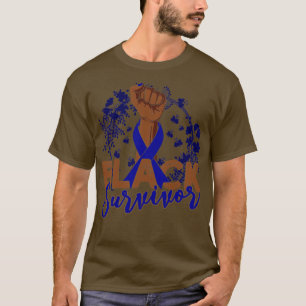 Camiseta Presente de Sobrevivência Negra para a Consciência