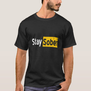 Camiseta Presente de Sobriedade Retro Fique Sóbrio