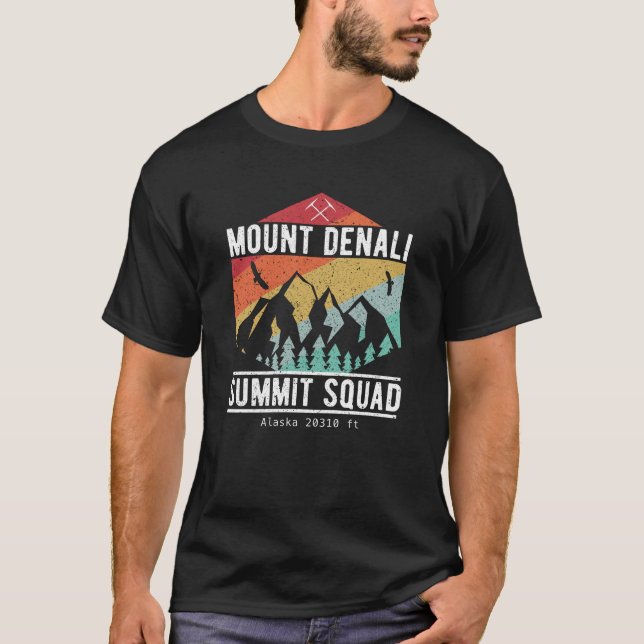 Camiseta Presente de Subida do Monte Denali Alaska na Divis (Frente)