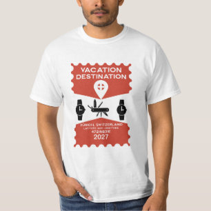 Camiseta Presente de Suiça de Destino