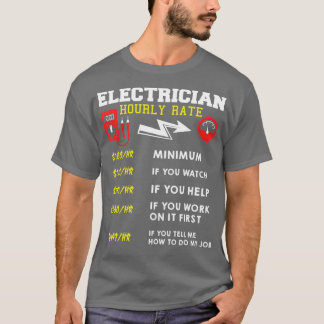 Camiseta Presente de taxa horária para o eletricismo engraç