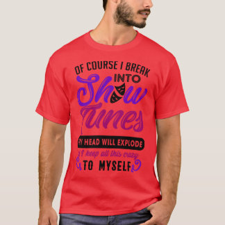 Camiseta Presente de Teatro Nerd de Músicas de Teatro