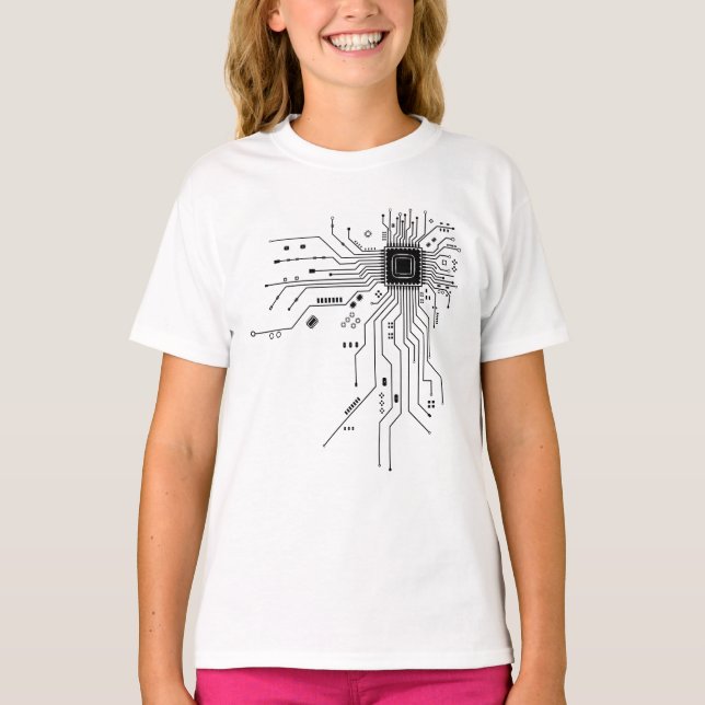 Camiseta Presente de Tecnologia de Design de Circuito de Pl (Frente)