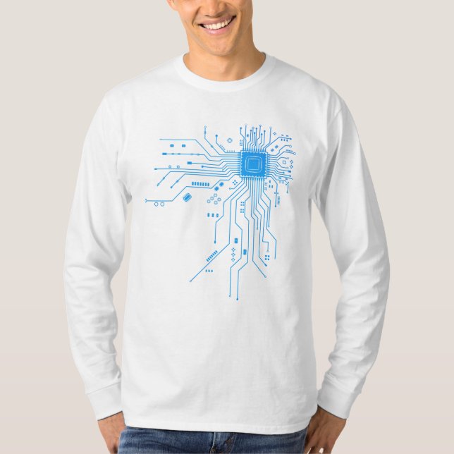 Camiseta Presente de tecnologia de design de circuito PCB d (Frente)