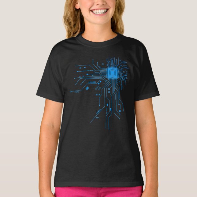 Camiseta Presente de tecnologia de design de circuito PCB d (Frente)