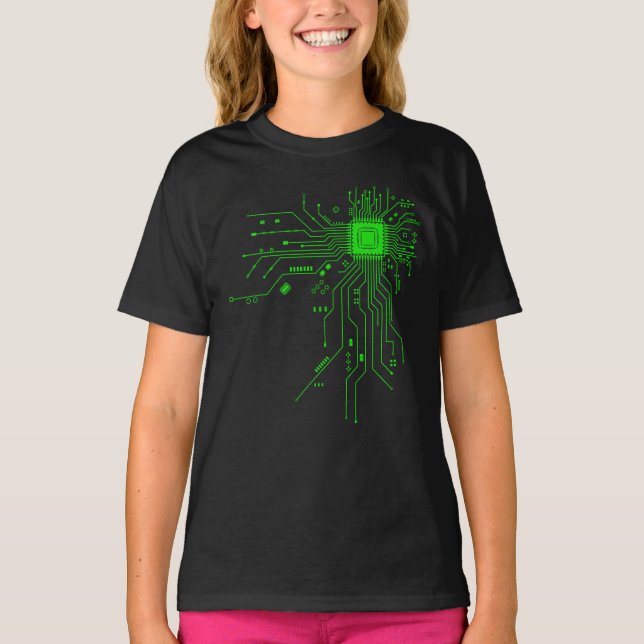 Camiseta Presente de tecnologia de design de circuito PCB d (Frente)