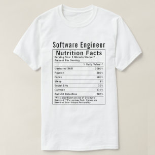 Camiseta Presente de Tecnologia Fatos de Nutrição Engenheir