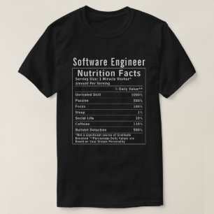 Camiseta Presente de Tecnologia Fatos de Nutrição Engenheir