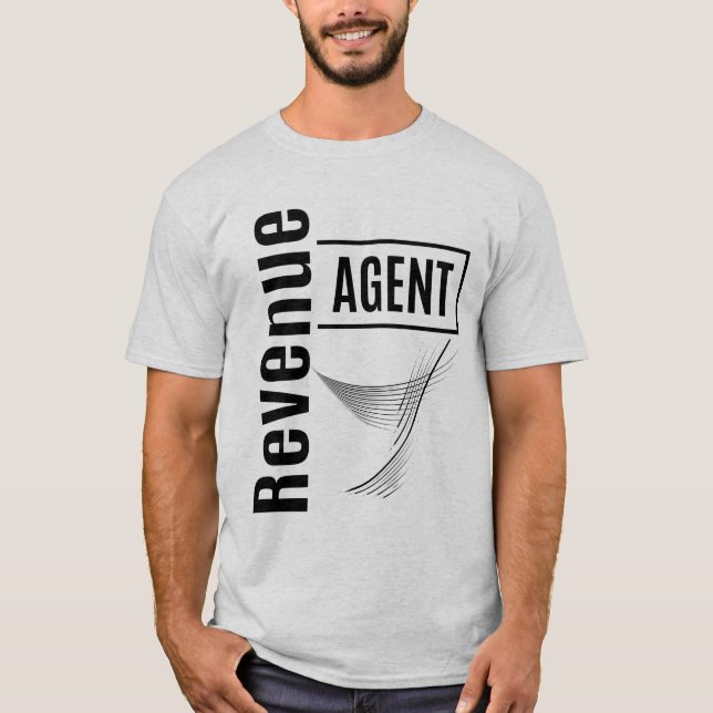 Camiseta Presente de Título de Cargo do Agente de Receita (Frente)