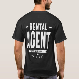 Camiseta Presente de Título de Trabalho do Agente de Alugue