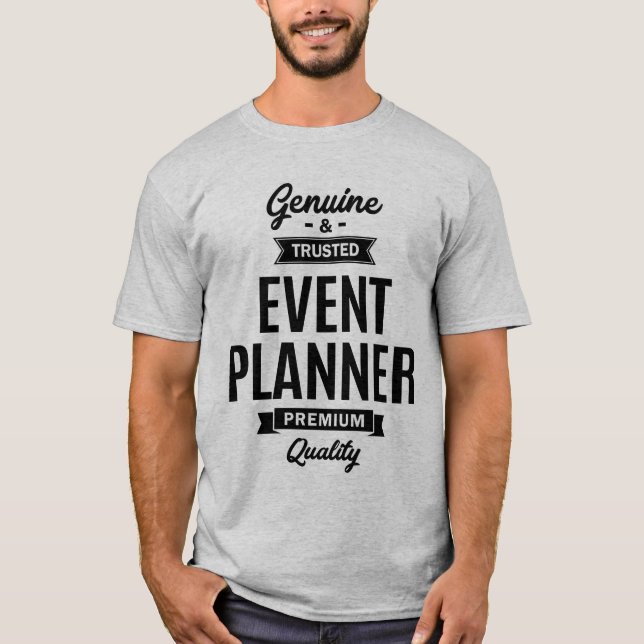 Camiseta Presente de Título de Trabalho do Planejador de Ev (Frente)