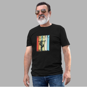 Camiseta Presente de Trabalhador Elétrico Retro para Linema