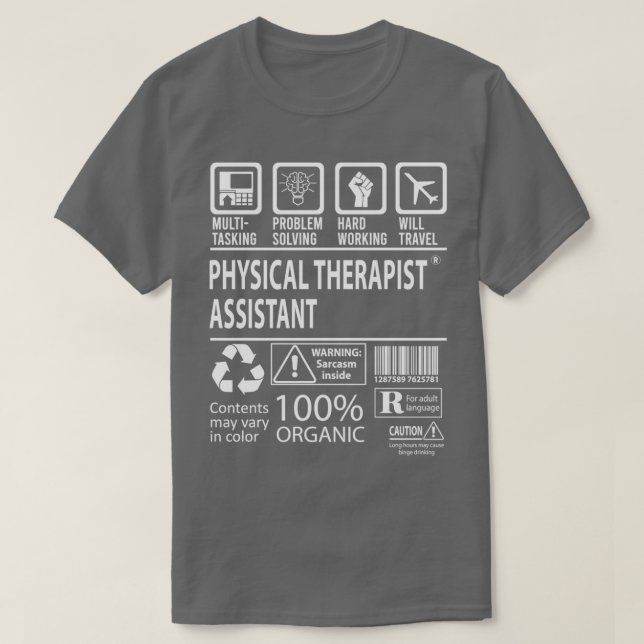 Camiseta Presente de Trabalho Multitarefa do Assistente Ter (Frente do Design)