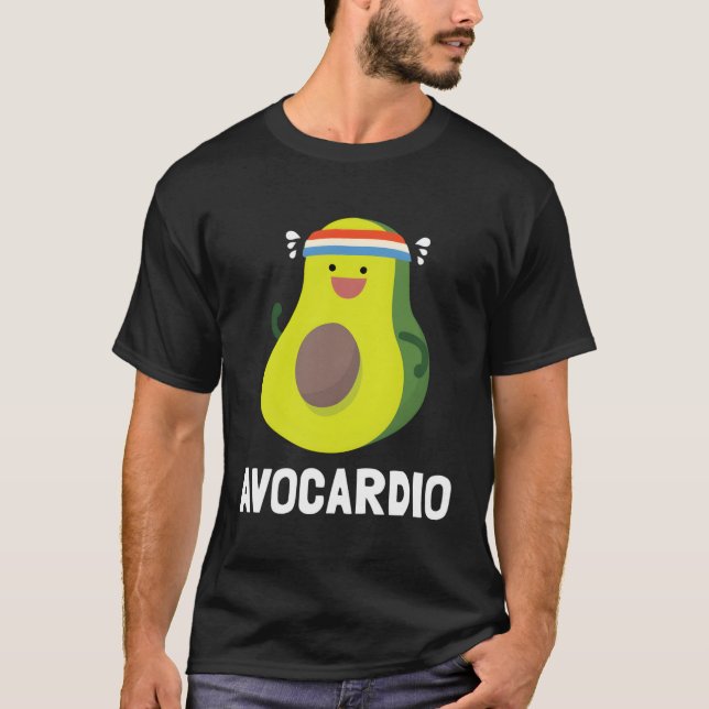 Camiseta Presente de Treino de Ginásio Abacate Avocardio (Frente)