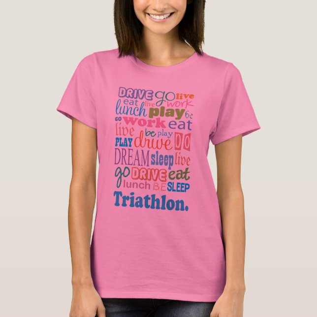 Camiseta Presente de Triathlete para o t-shirt da mulher (Frente)