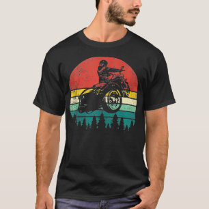 Camiseta Presente de Trilho de Motocicleta Retro Trike