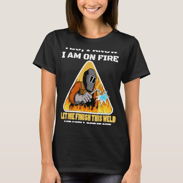 Camiseta Presente de Trocadilho de Soldagem de Ditado Engra (Frente)