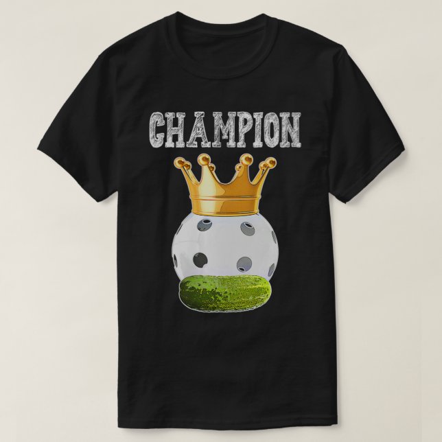 Camiseta Presente de Troféu de Batebol Campeão de Picklebal (Frente do Design)