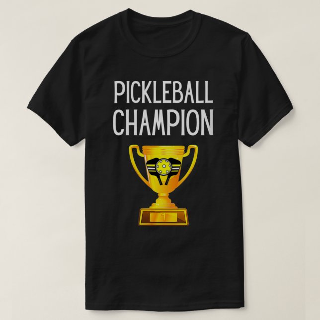 Camiseta Presente de Troféu de Batebol Campeão de Picklebal (Frente do Design)